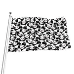 Cute Happy Panda Pattern Print Flag