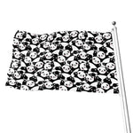 Cute Happy Panda Pattern Print Flag