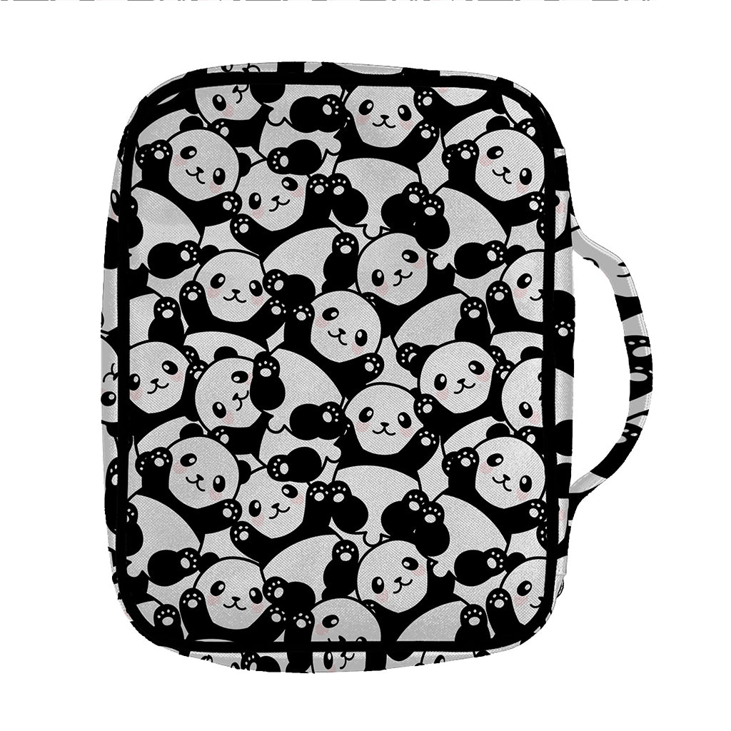 Cute Happy Panda Pattern Print Front Pocket Bible Bag