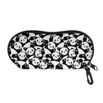 Cute Happy Panda Pattern Print Glasses Case
