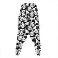 Cute Happy Panda Pattern Print Hammer Pants