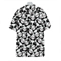 Cute Happy Panda Pattern Print Hawaiian Shirt