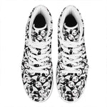 Cute Happy Panda Pattern Print High Top Leather Sneakers