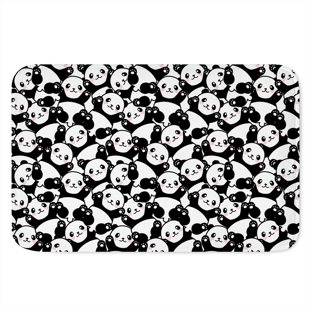 Cute Happy Panda Pattern Print Indoor Door Mat
