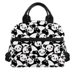 Cute Happy Panda Pattern Print Insulated Lunch Bag