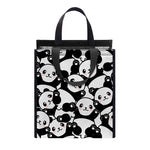 Cute Happy Panda Pattern Print Insulated Lunch Tote