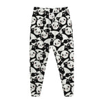 Cute Happy Panda Pattern Print Jogger Pants