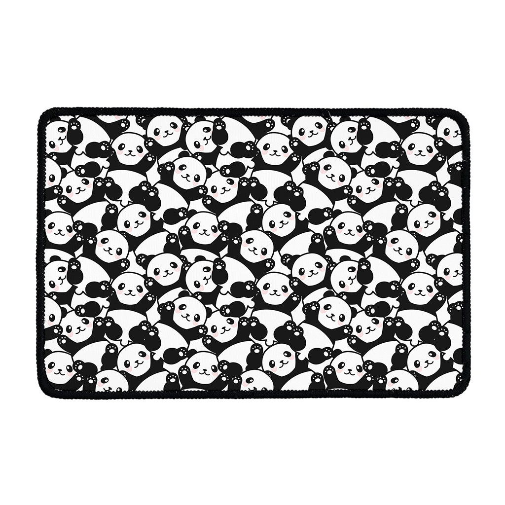 Cute Happy Panda Pattern Print Kitchen Mat