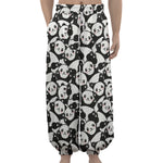 Cute Happy Panda Pattern Print Lantern Pants