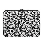 Cute Happy Panda Pattern Print Laptop Sleeve