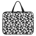 Cute Happy Panda Pattern Print Laptop Sleeve With Handle