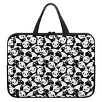 Cute Happy Panda Pattern Print Laptop Sleeve With Handle