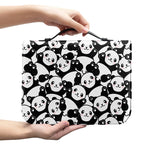 Cute Happy Panda Pattern Print Leather Bible Cover