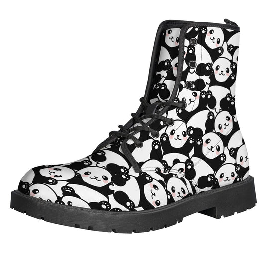 Cute Happy Panda Pattern Print Backpack