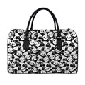 Cute Happy Panda Pattern Print Leather Duffel Bag
