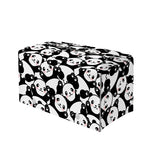 Cute Happy Panda Pattern Print Leather Tissue Box Cover