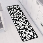 Cute Happy Panda Pattern Print Long Kitchen Mat
