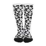 Cute Happy Panda Pattern Print Long Socks