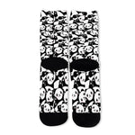 Cute Happy Panda Pattern Print Long Socks