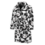 Cute Happy Panda Pattern Print Men's Bathrobe
