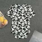Cute Happy Panda Pattern Print Men's Bodysuit