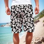 Cute Happy Panda Pattern Print Men's Cargo Shorts