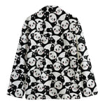 Cute Happy Panda Pattern Print Men's Cotton Blazer