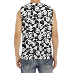 Cute Happy Panda Pattern Print Men's Fitness Tank Top