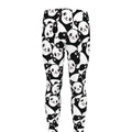 Cute Happy Panda Pattern Print Men's Leggings