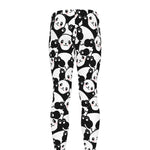 Cute Happy Panda Pattern Print Men's leggings