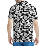 Cute Happy Panda Pattern Print Men's Polo Shirt