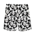 Cute Happy Panda Pattern Print Men's Athletic Shorts