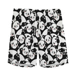 Cute Happy Panda Pattern Print Men's Sports Shorts