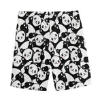 Cute Happy Panda Pattern Print Men's Sports Shorts
