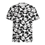 Cute Happy Panda Pattern Print Men's Sports T-Shirt