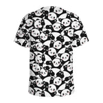 Cute Happy Panda Pattern Print Men's Sports T-Shirt