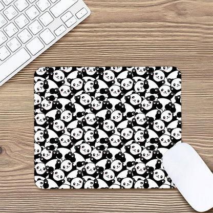 Cute Happy Panda Pattern Print Mouse Pad