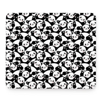 Cute Happy Panda Pattern Print Mouse Pad