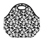 Cute Happy Panda Pattern Print Neoprene Lunch Bag