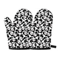 Cute Happy Panda Pattern Print Oven Mitts