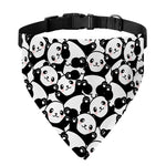 Cute Happy Panda Pattern Print Over The Collar Dog Bandana