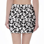 Cute Happy Panda Pattern Print Pencil Mini Skirt