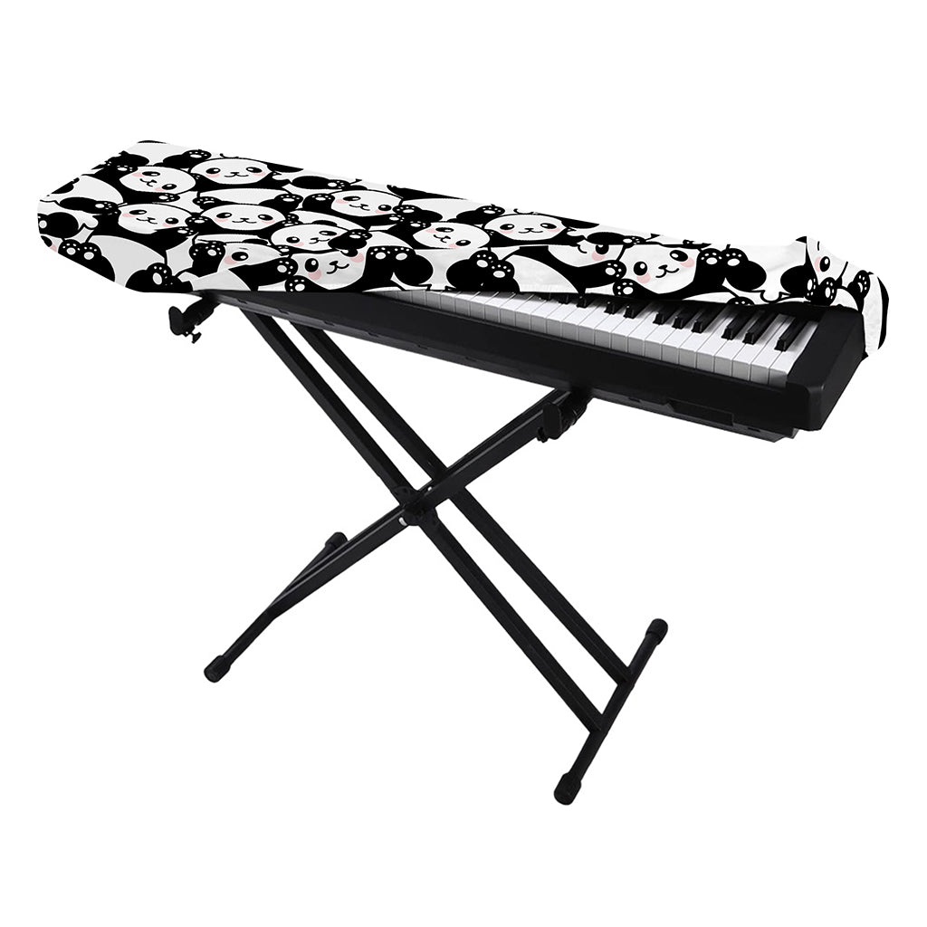 Cute Happy Panda Pattern Print Piano Keyboard Cover