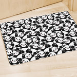 Cute Happy Panda Pattern Print Polyester Doormat