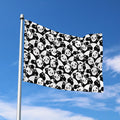 Cute Happy Panda Pattern Print Polyester Flag