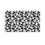 Cute Happy Panda Pattern Print Polyester Flag