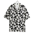 Cute Happy Panda Pattern Print Rayon Hawaiian Shirt
