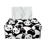 Cute Happy Panda Pattern Print Rectangle Tissue Box Cover
