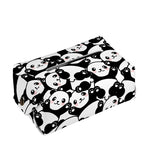 Cute Happy Panda Pattern Print Rectangle Tissue Box Cover