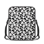 Cute Happy Panda Pattern Print Rectangular Crossbody Bag